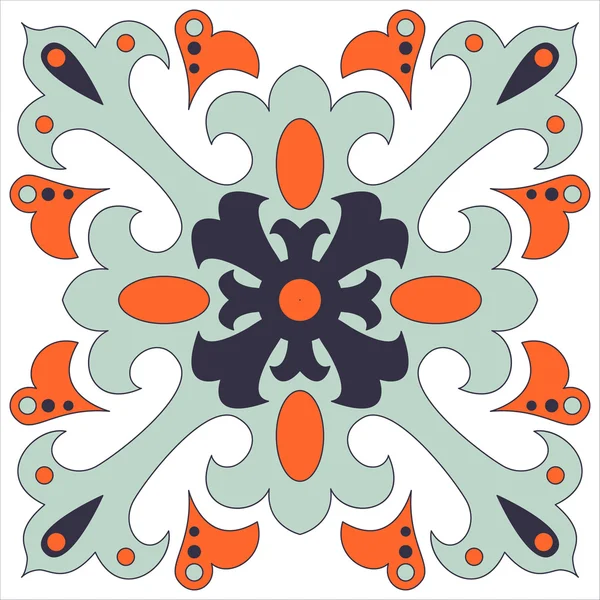 Vector seamless ornamental tile background. Italian style — Wektor stockowy