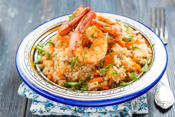 Arroz com camarões — Fotografia de Stock