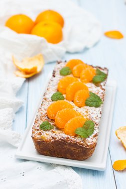 mandarin ve nane ile pasta