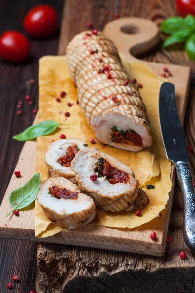 Roulade de peito de frango — Fotografia de Stock