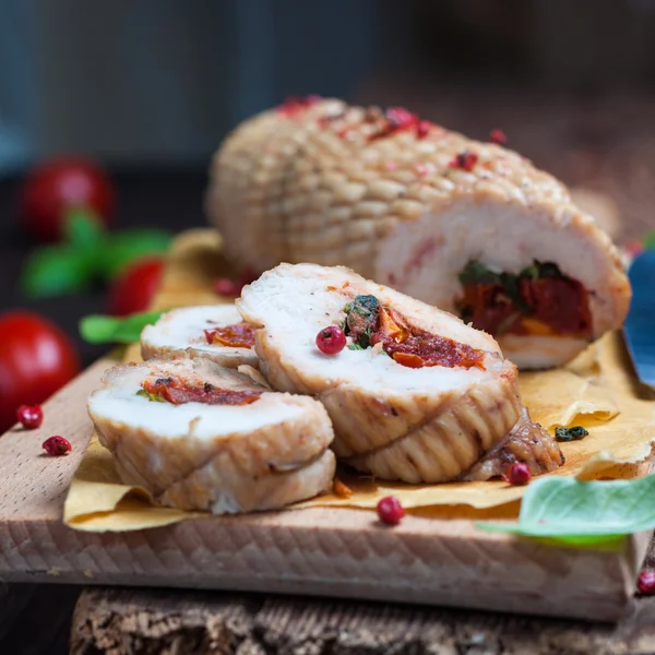 Roulade di petto di pollo — Foto Stock