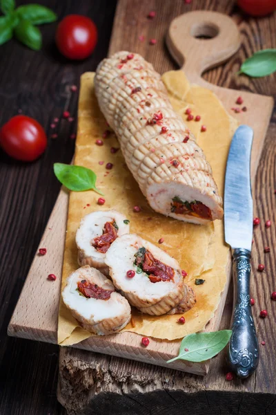 Roulade de peito de frango — Fotografia de Stock