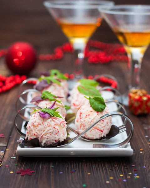 Appetizer of crab-cheese balls — Stock Image Appetizer of crab-cheese balls Royalty Free Stock Photos