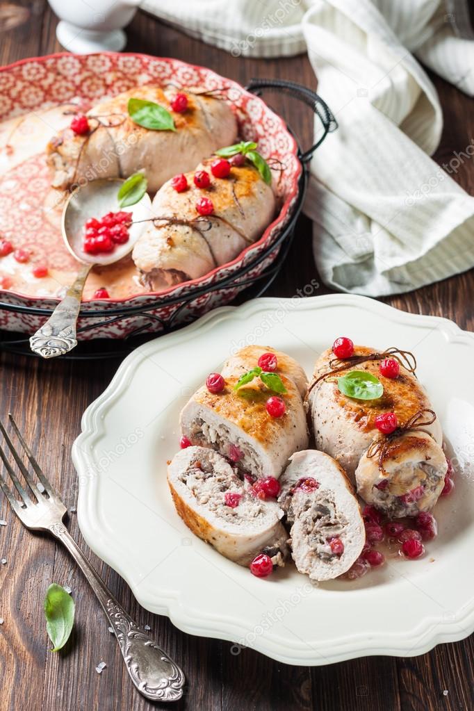Roulade of chicken breast