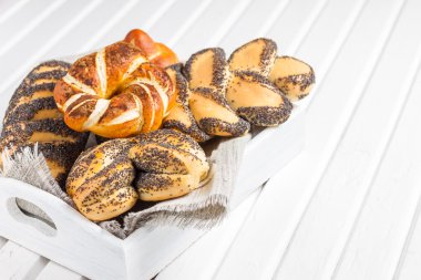 Taze beyaz ekmek rulo