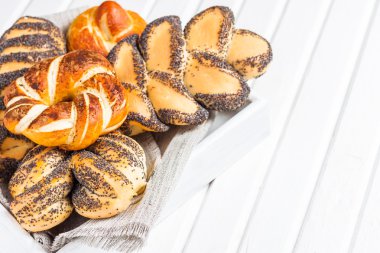 Taze beyaz ekmek rulo