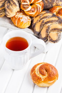 Tatlı buns ile çay