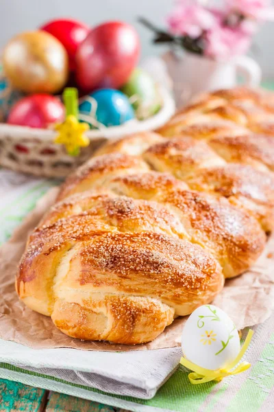 Cozonac - Bulgarian Easter bread — Stock Photo, Image