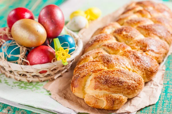 Cozonac - Bulgarian Easter bread — Stock Photo, Image