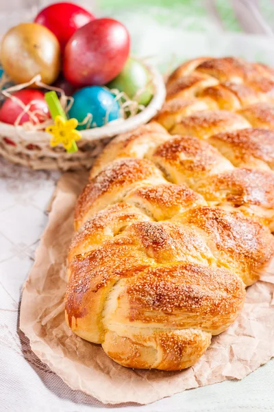 Cozonac - Bulgarian Easter bread — Stock Photo, Image