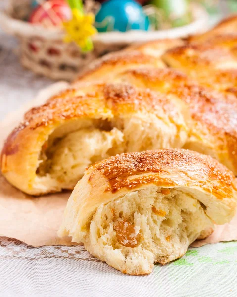 Козонак - болгарский пасхальный хлеб — стоковое фото