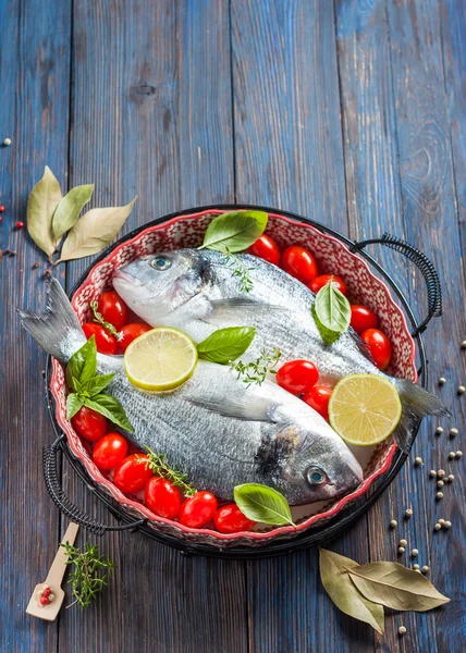 Gebakken Sea bream/Dorado — Stockfoto