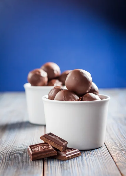 Hausgemachte Schokokugeln — Stockfoto