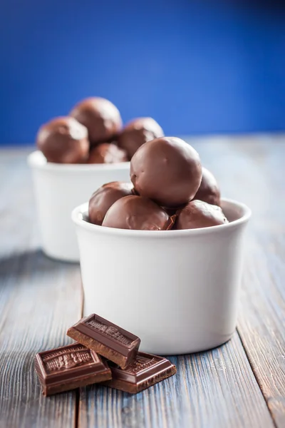 Homemade chocolate balls — Stock Photo, Image