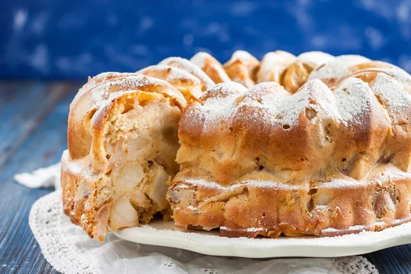 Torta de maçã. charlotte . — Fotografia de Stock