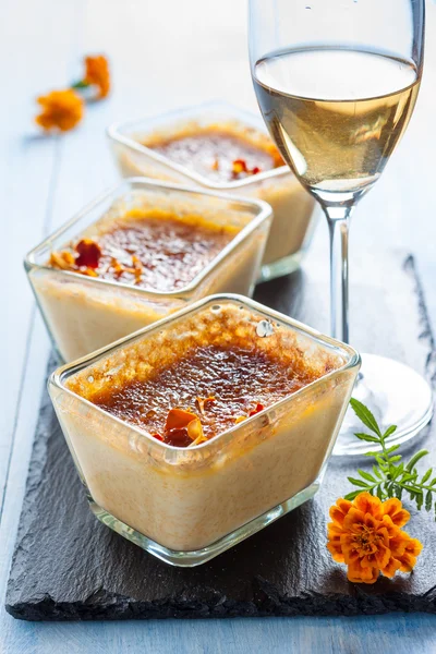 Pumpkin creme brulee — Stock Photo, Image