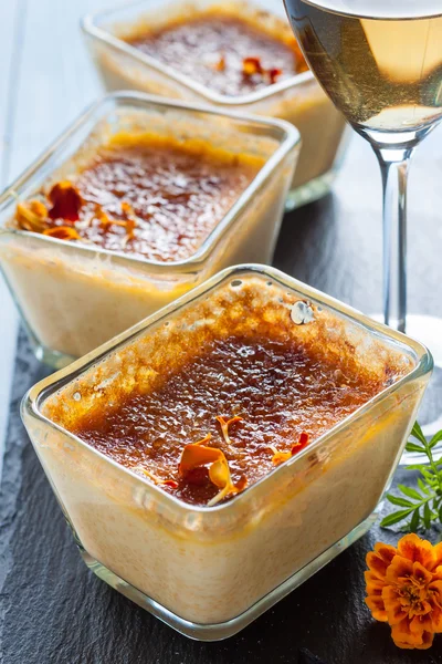 Pumpkin creme brulee — Stock Photo, Image