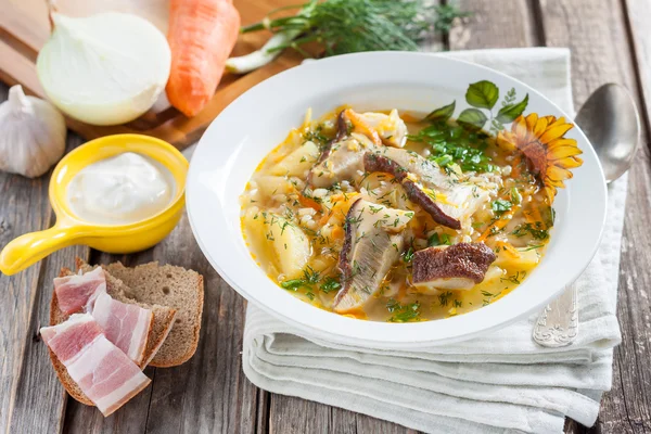 Mantar ile lahana çorbası