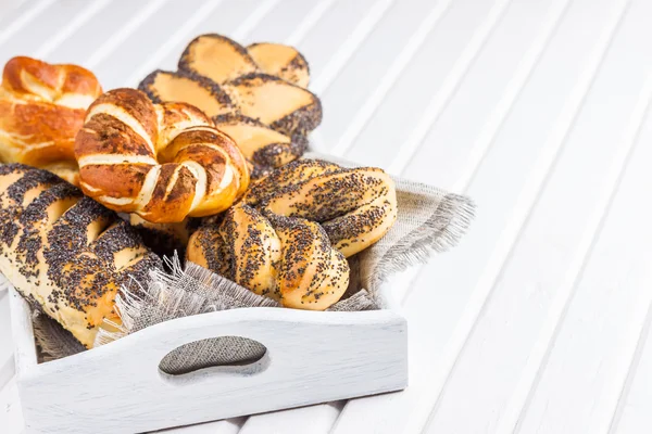 Taze beyaz ekmek rulo