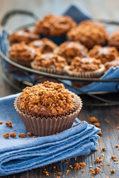 Chokladmuffins med streusel — Stockfoto