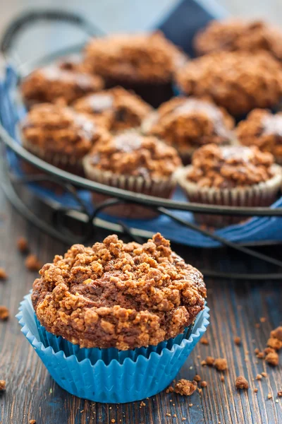 Chokladmuffins med streusel — Stockfoto