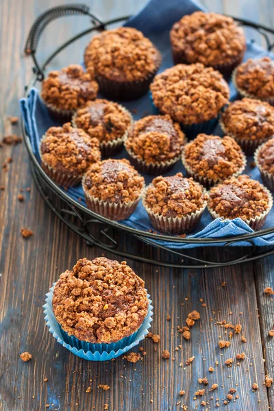 Chokladmuffins med streusel — Stockfoto