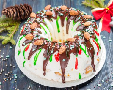 Christmas ice-cream cake.