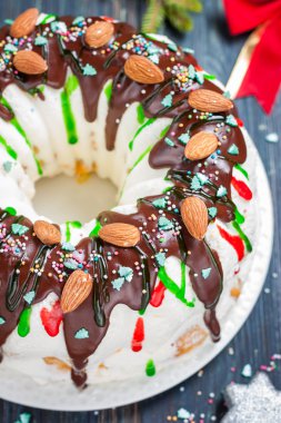 Christmas ice-cream cake.