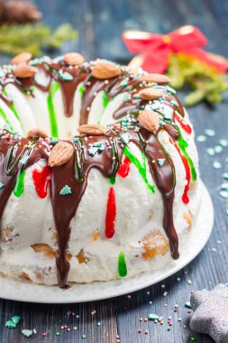 Christmas ice-cream cake.