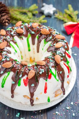 Christmas ice-cream cake.