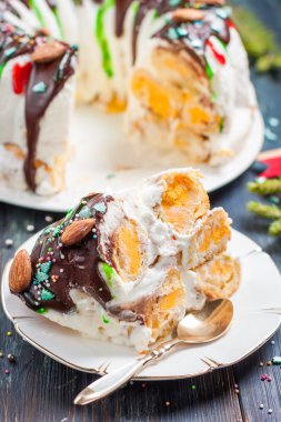 Christmas ice-cream cake.