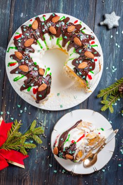Christmas ice-cream cake.
