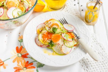 Salad with fresh vegetables and quinoa
