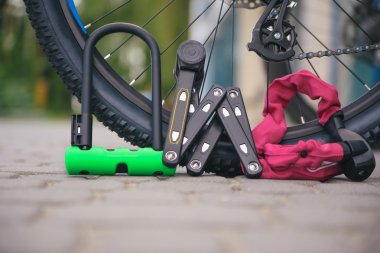 Bisiklet kilidi. Bicycle.Sport