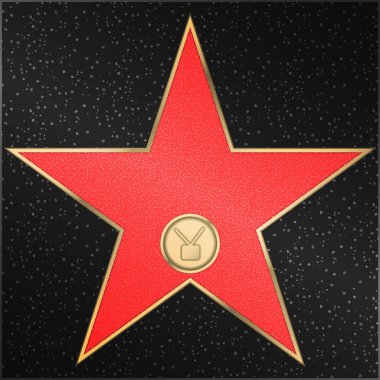 Yıldız, televizyon, alıcı, vektör
