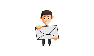 Karakter işi Kumaş Aşçısı Garson Klozet Postası
