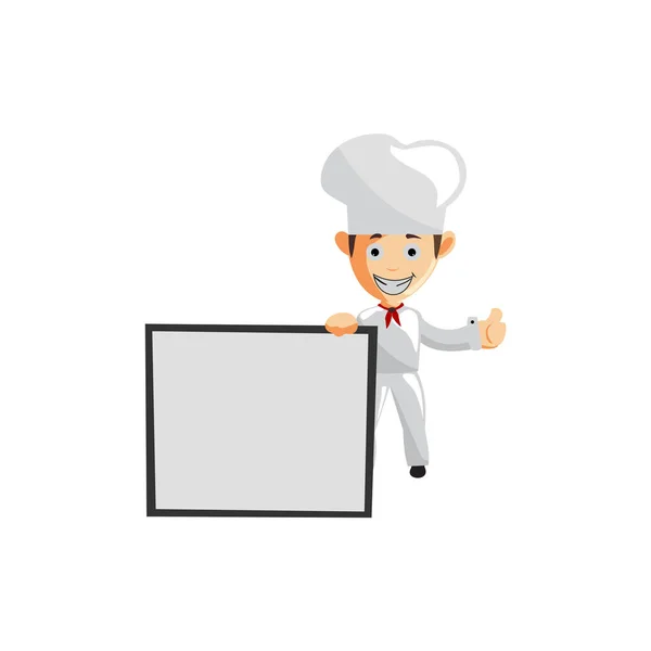 Chef Character Creation Illustration Template Pose — Stock Vector