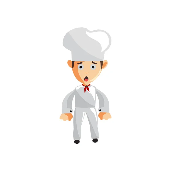 Criação Personagem Chef Modelo Ilustração Pose —  Vetores de Stock