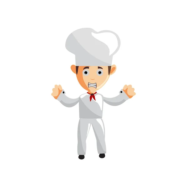 Chef Character Creation Illustration Template Pose — Stock Vector