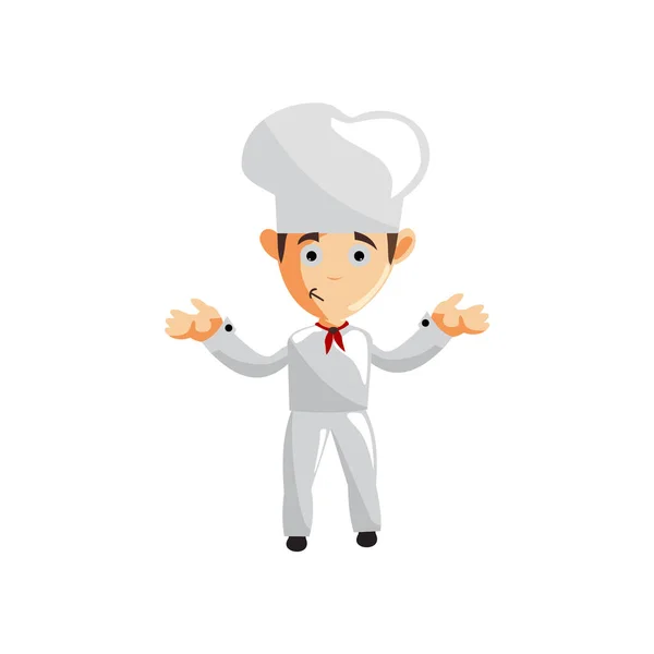 Criação Personagem Chef Modelo Ilustração Pose —  Vetores de Stock