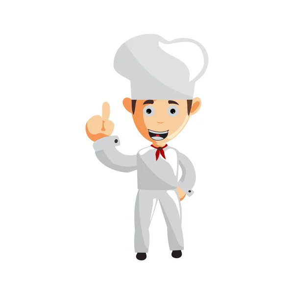 Création Personnage Chef Illustration Template Pose — Image vectorielle