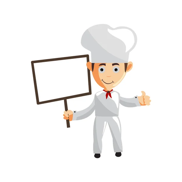 Chef Character Creation Illustration Template Pose — Stock Vector