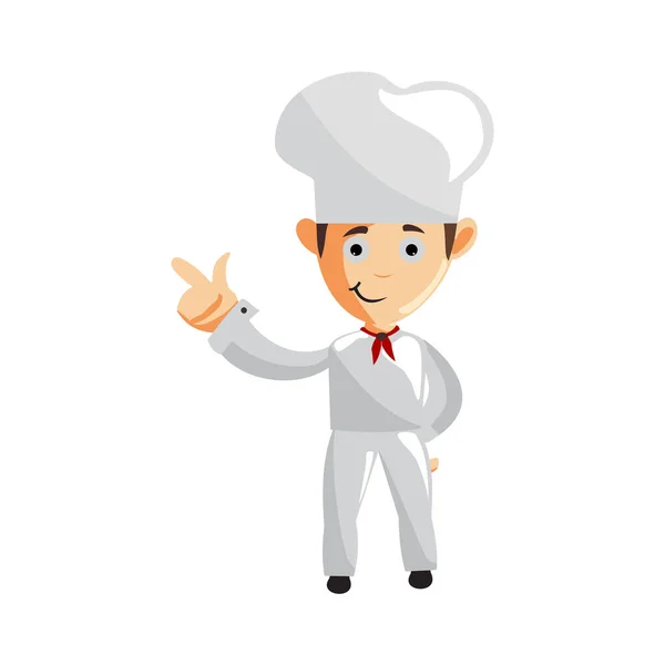 Création Personnage Chef Illustration Template Pose — Image vectorielle