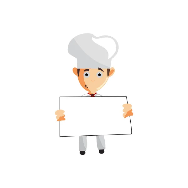 Création Personnage Chef Illustration Template Pose — Image vectorielle