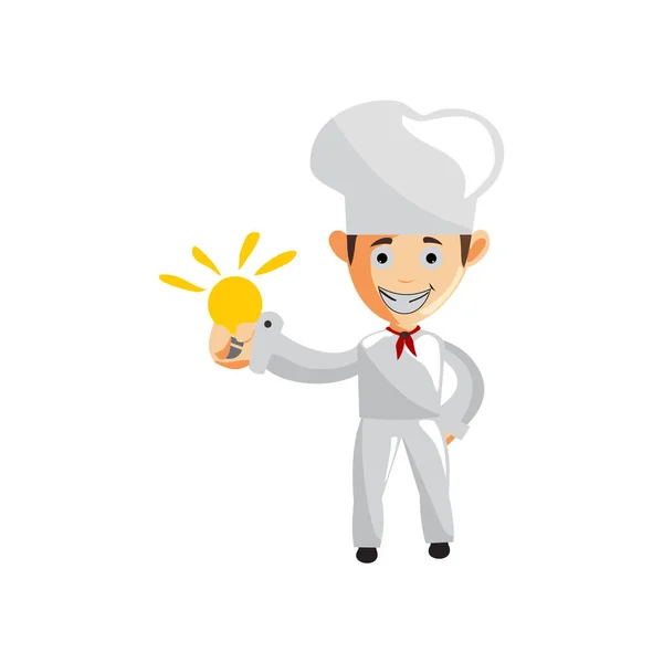 Δημιουργία Χαρακτήρα Chef Εικονογράφηση Πρότυπο Pose — Διανυσματικό Αρχείο