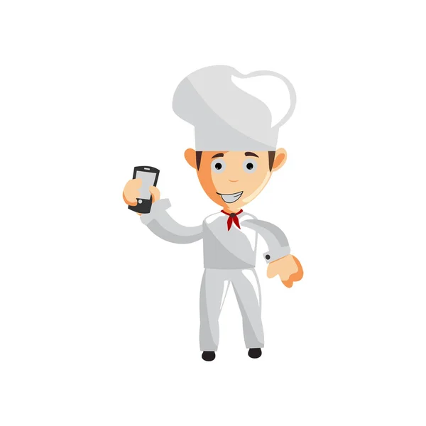 Création Personnage Chef Illustration Template Pose — Image vectorielle