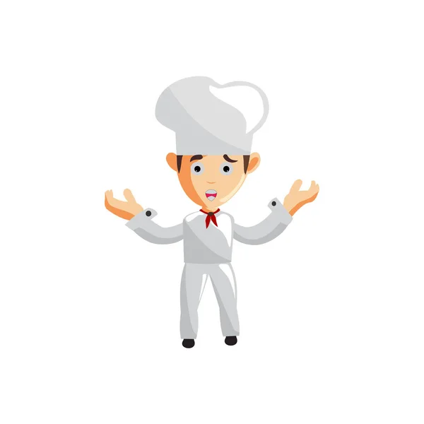 Création Personnage Chef Illustration Template Pose — Image vectorielle