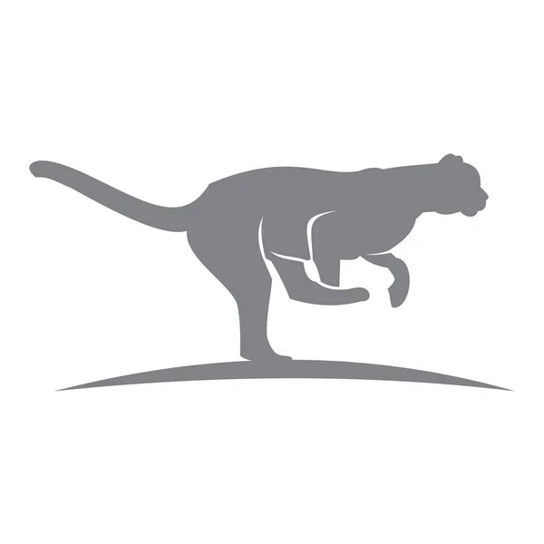 Cheetah Modelo Ilustração Wild Cat Emblema Design Editável Para Seu — Vetor de Stock