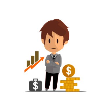 İş Başarı Çizim Karakteri Tasarımı