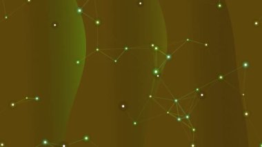 Parlak Düğümler ve Satırlarla Soyut Ağ Bağlantısı Arkaplanı